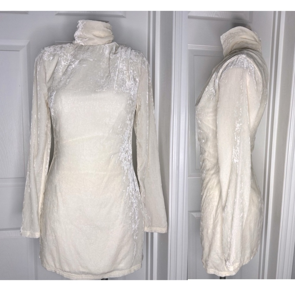 Michael Costello x Revolve Velvet Long Sleeve Mini Dress Sz S